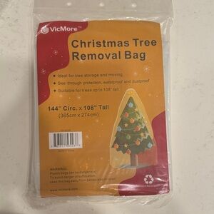 VicMore Christmas Tree Disposal Bag 9x6 ft Clear Plastic